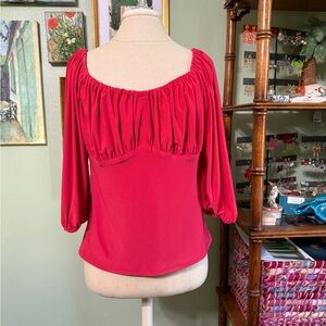 Vixen by Micheline Pitt Red Blouse